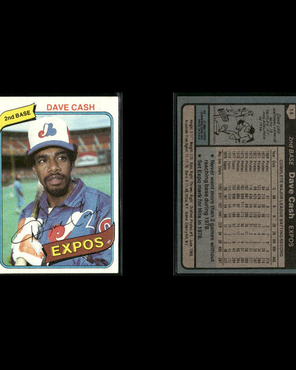Montreal Expos 1980 Topps Baseball 36-Card Lot Topps VG