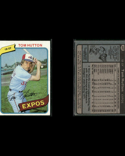 Montreal Expos 1980 Topps Baseball 36-Card Lot Topps VG