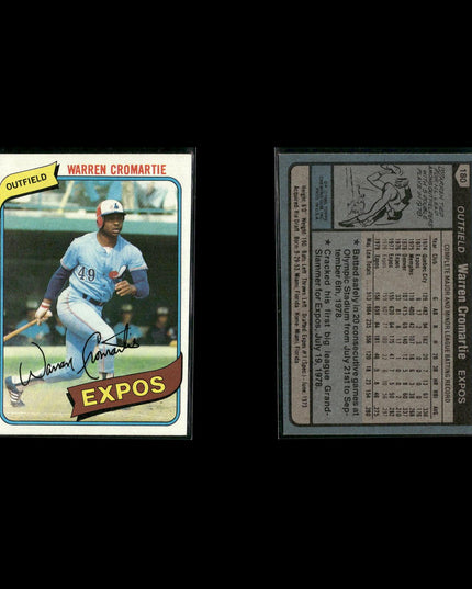 Montreal Expos 1980 Topps Baseball 36-Card Lot Topps VG