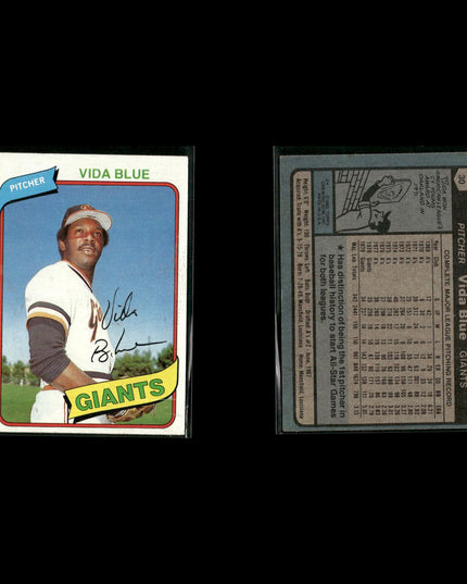 San Francisco Giants 1980 Topps Baseball 31-Card Lot Topps VG