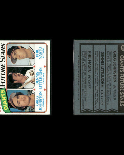 San Francisco Giants 1980 Topps Baseball 31-Card Lot Topps VG