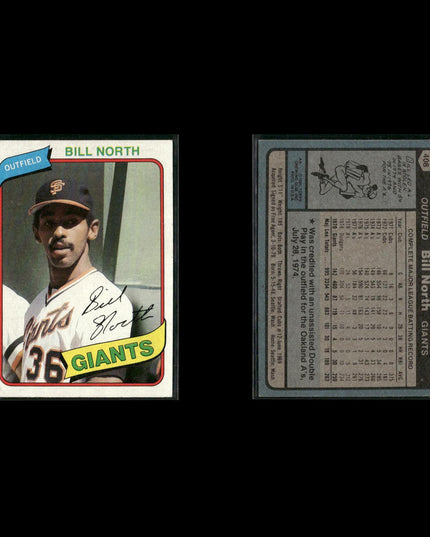 San Francisco Giants 1980 Topps Baseball 31-Card Lot Topps VG