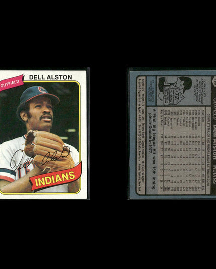 Cleveland Indians 1980 Topps Baseball 54-Card Lot Topps VG
