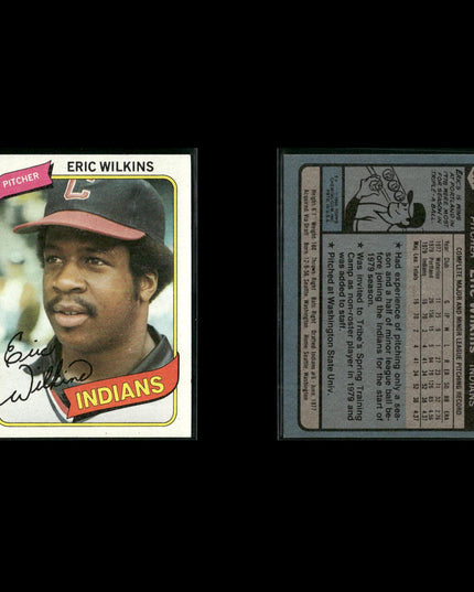 Cleveland Indians 1980 Topps Baseball 54-Card Lot Topps VG