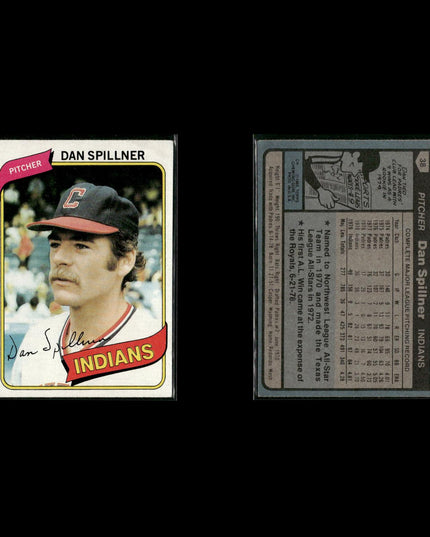 Cleveland Indians 1980 Topps Baseball 54-Card Lot Topps VG