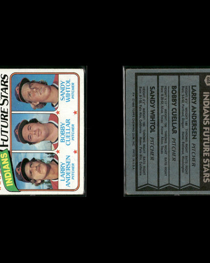 Cleveland Indians 1980 Topps Baseball 54-Card Lot Topps VG