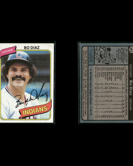 Cleveland Indians 1980 Topps Baseball 54-Card Lot Topps VG