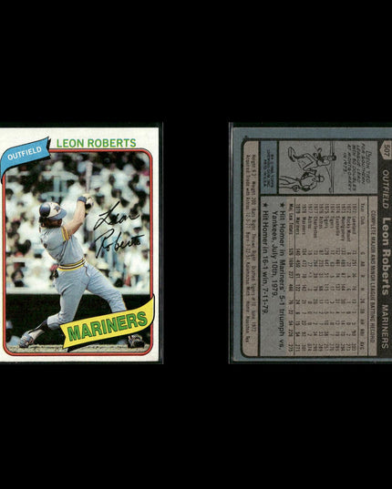Seattle Mariners 1980 Topps Baseball 46-Card Lot Topps VG