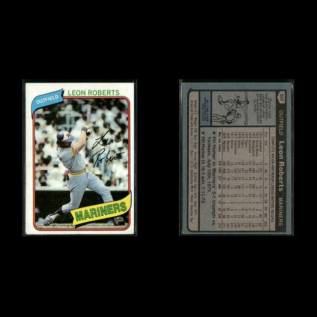 Seattle Mariners 1980 Topps Baseball 46-Card Lot Topps VG