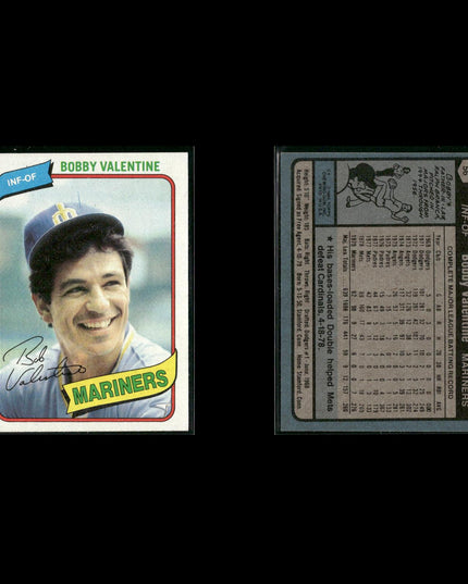 Seattle Mariners 1980 Topps Baseball 46-Card Lot Topps VG