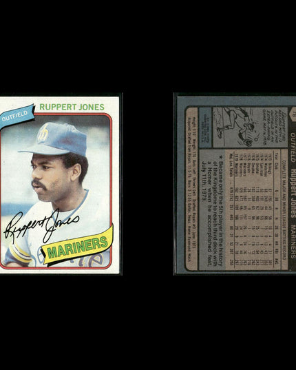 Seattle Mariners 1980 Topps Baseball 46-Card Lot Topps VG