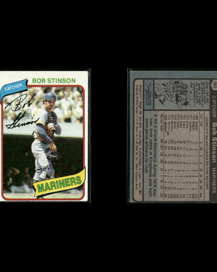 Seattle Mariners 1980 Topps Baseball 46-Card Lot Topps VG