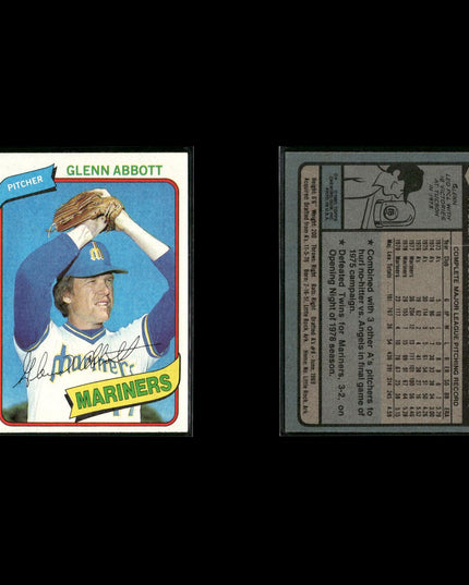 Seattle Mariners 1980 Topps Baseball 46-Card Lot Topps VG