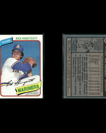 Seattle Mariners 1980 Topps Baseball 46-Card Lot Topps VG