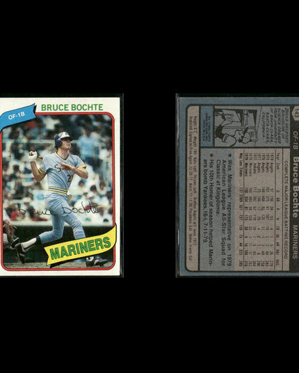Seattle Mariners 1980 Topps Baseball 46-Card Lot Topps VG