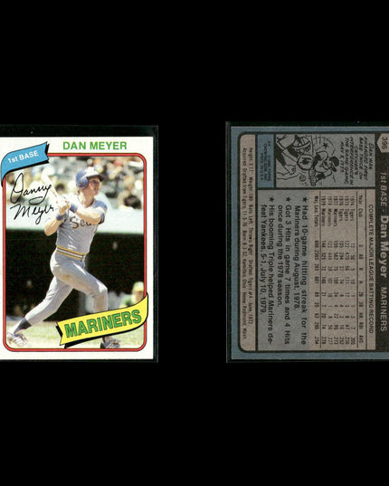 Seattle Mariners 1980 Topps Baseball 46-Card Lot Topps VG