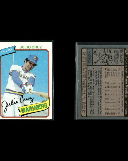 Seattle Mariners 1980 Topps Baseball 46-Card Lot Topps VG