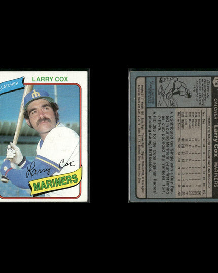 Seattle Mariners 1980 Topps Baseball 46-Card Lot Topps VG