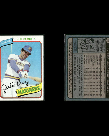 Seattle Mariners 1980 Topps Baseball 46-Card Lot Topps VG