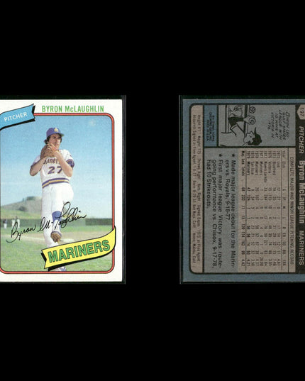 Seattle Mariners 1980 Topps Baseball 46-Card Lot Topps VG