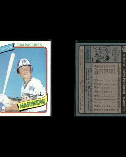 Seattle Mariners 1980 Topps Baseball 46-Card Lot Topps VG