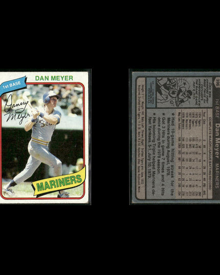 Seattle Mariners 1980 Topps Baseball 46-Card Lot Topps VG