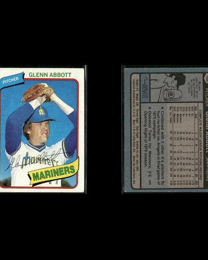 Seattle Mariners 1980 Topps Baseball 46-Card Lot Topps VG