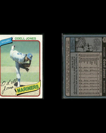 Seattle Mariners 1980 Topps Baseball 46-Card Lot Topps VG