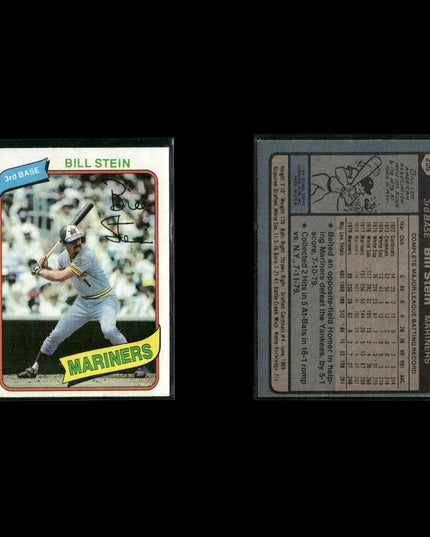 Seattle Mariners 1980 Topps Baseball 46-Card Lot Topps VG