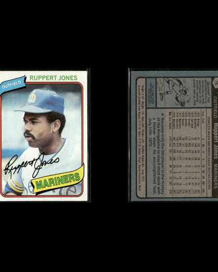 Seattle Mariners 1980 Topps Baseball 46-Card Lot Topps VG