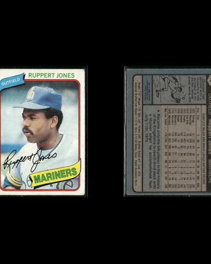 Seattle Mariners 1980 Topps Baseball 46-Card Lot Topps VG