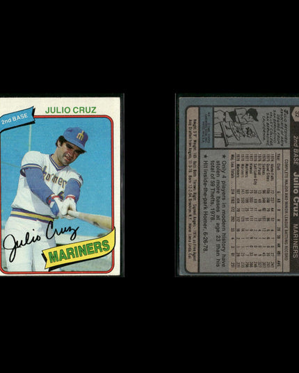 Seattle Mariners 1980 Topps Baseball 46-Card Lot Topps VG