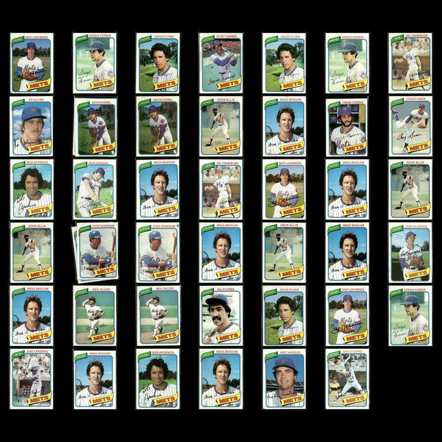 New York Mets 1980 Topps Baseball 41-Card Lot Topps VG