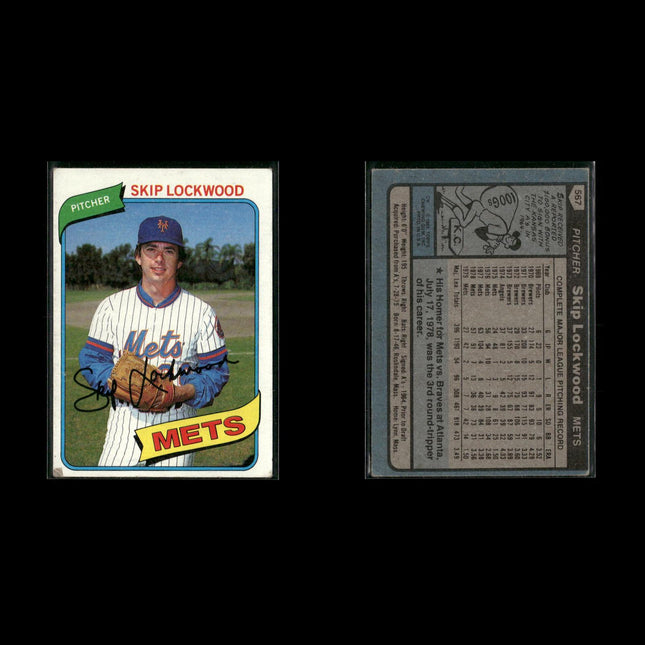 New York Mets 1980 Topps Baseball 41-Card Lot Topps VG