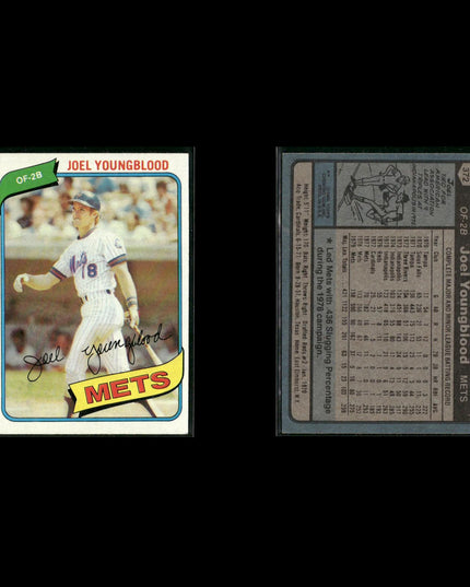 New York Mets 1980 Topps Baseball 41-Card Lot Topps VG