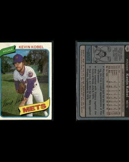 New York Mets 1980 Topps Baseball 41-Card Lot Topps VG