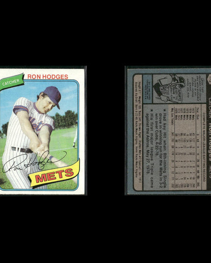 New York Mets 1980 Topps Baseball 41-Card Lot Topps VG