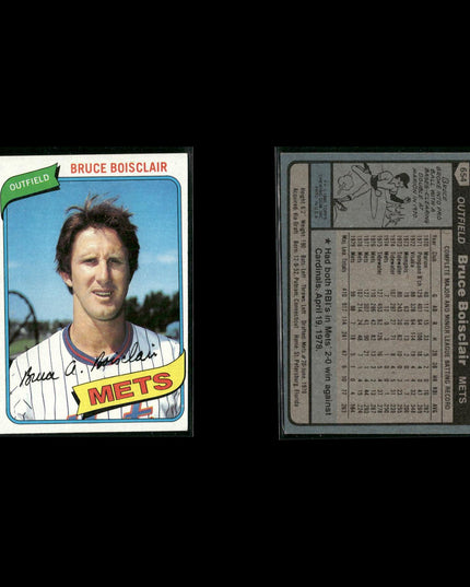 New York Mets 1980 Topps Baseball 41-Card Lot Topps VG