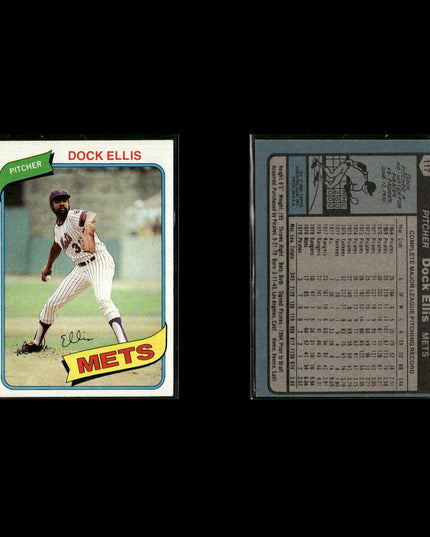 New York Mets 1980 Topps Baseball 41-Card Lot Topps VG