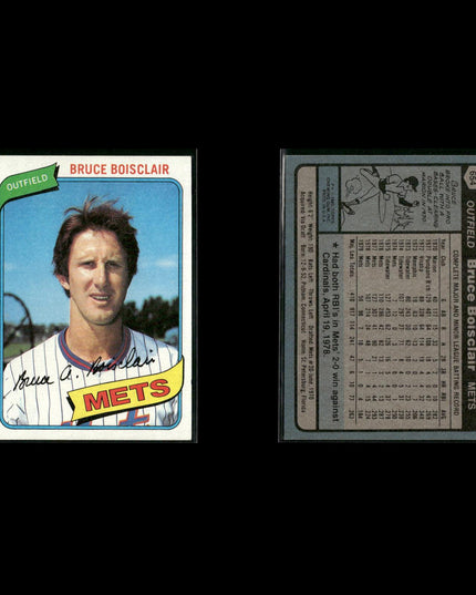 New York Mets 1980 Topps Baseball 41-Card Lot Topps VG