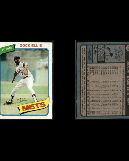 New York Mets 1980 Topps Baseball 41-Card Lot Topps VG
