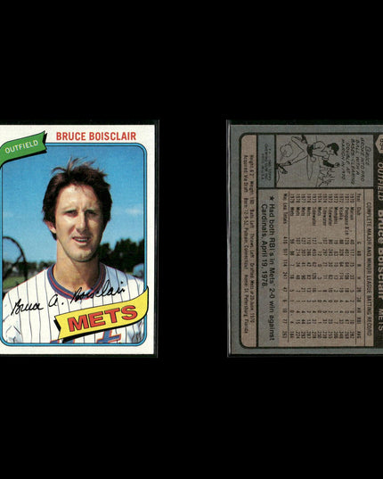 New York Mets 1980 Topps Baseball 41-Card Lot Topps VG