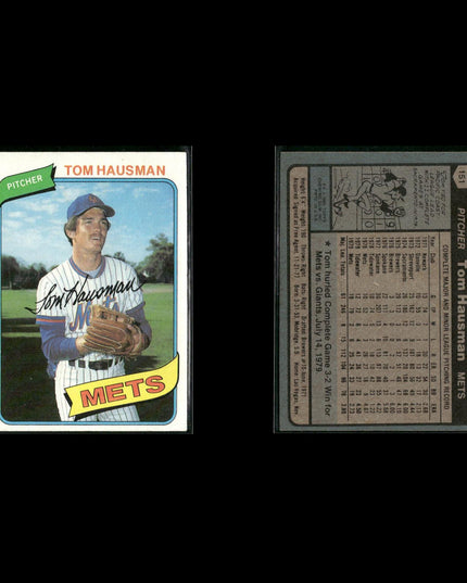 New York Mets 1980 Topps Baseball 41-Card Lot Topps VG