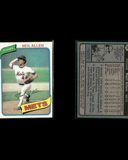 New York Mets 1980 Topps Baseball 41-Card Lot Topps VG
