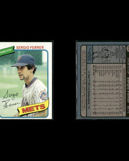New York Mets 1980 Topps Baseball 41-Card Lot Topps VG