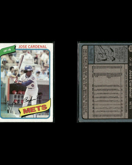 New York Mets 1980 Topps Baseball 41-Card Lot Topps VG