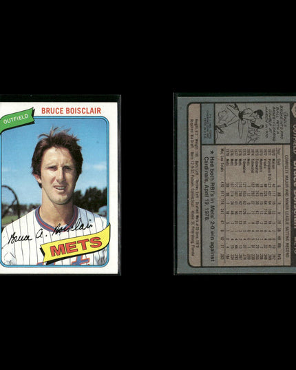 New York Mets 1980 Topps Baseball 41-Card Lot Topps VG