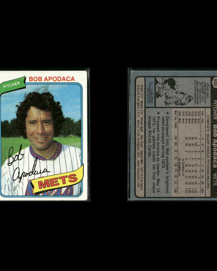 New York Mets 1980 Topps Baseball 41-Card Lot Topps VG