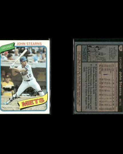 New York Mets 1980 Topps Baseball 41-Card Lot Topps VG