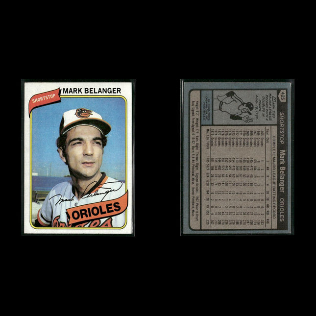 Baltimore Orioles 1980 Topps Baseball 43-Card Lot Topps VG